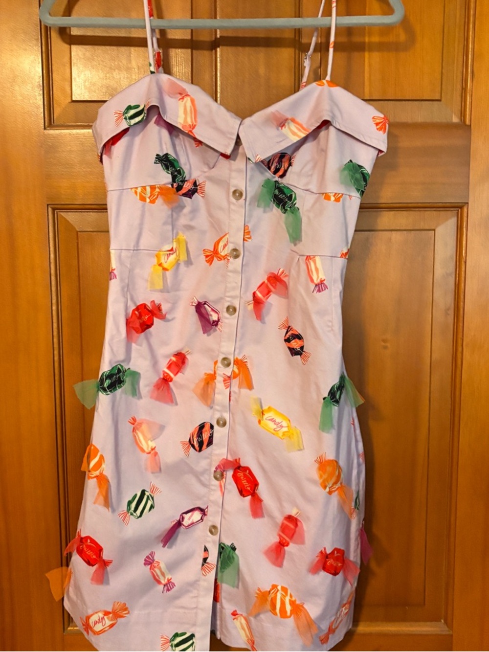Maeve Anthropologie Printed Buttondown Mini Dress NWT Size 2 Pink “3D Candy” - Picture 15 of 15